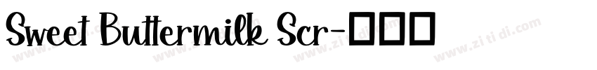 Sweet Buttermilk Scr字体转换